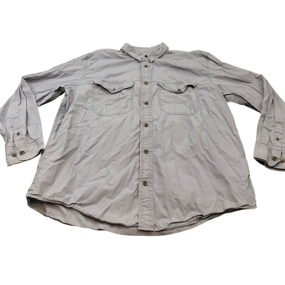 Filson Button Down Shirt Mens XL Smoke Blue Long Sleeve Cotton FCOP009929